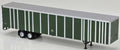 HO 53' Platewall Highway Trailer Undecorated Green Body