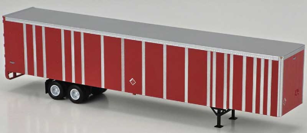 HO 53' Platewall Highway Trailer Undecorated Red Body