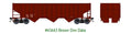 HO 70T 3-Bay Hopper Brown Dim Data
