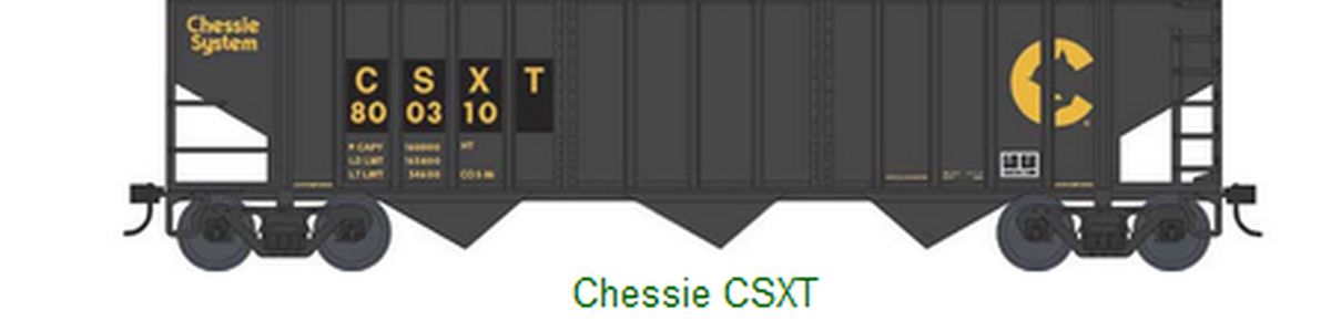 HO 70T 3-Bay Hopper Chessie CSXT #800357
