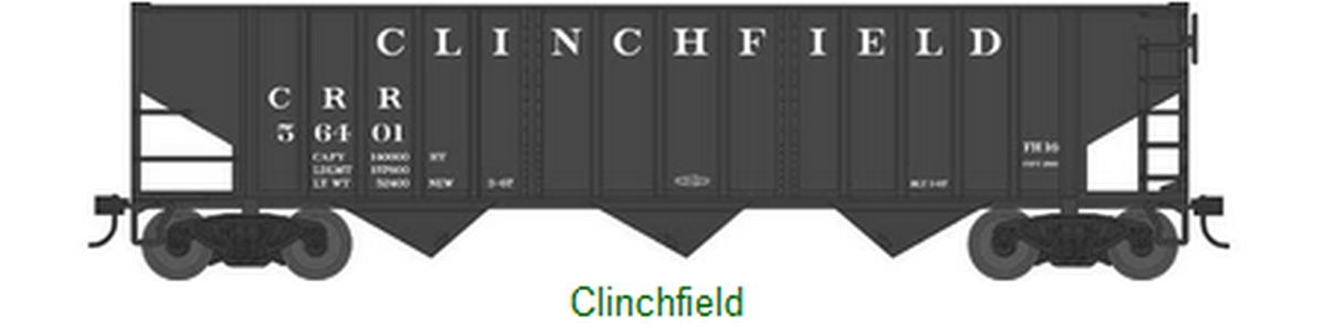 HO 70T 3-Bay Hopper Clinchfield #56469