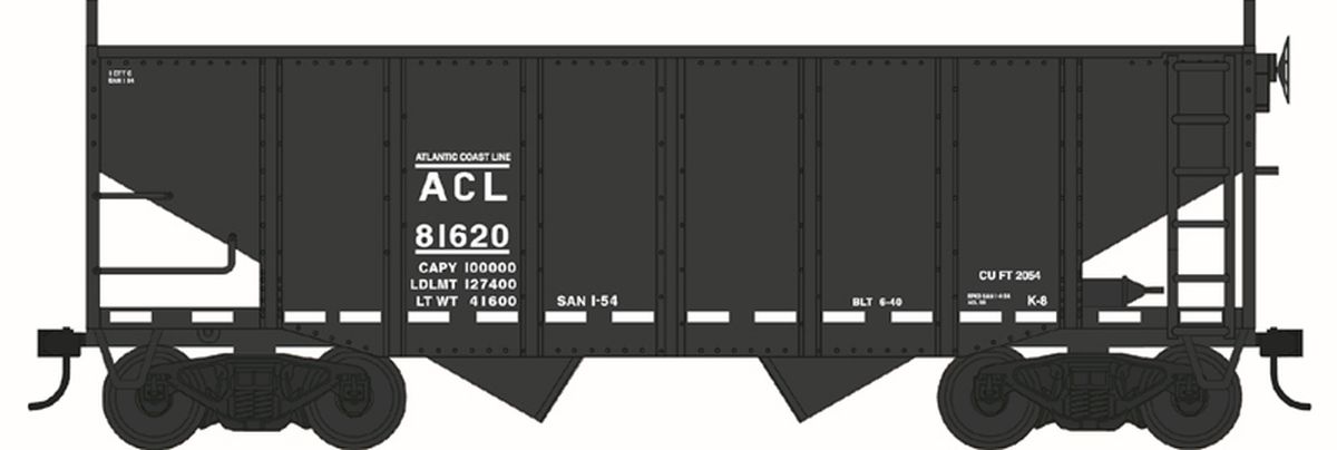 HO 55 Ton Fishbelly Hopper ACL Peak End Rd #81620