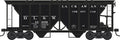 HO 70 Ton 2 Bay Covered Hopper D L &  W Road #18639