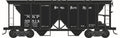 HO 70 Ton 2 Bay Covered Hopper NKP Road Road #99814