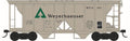HO 70 Ton 2 Bay Covered Hopper Weyerhaeuser Road #100
