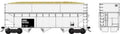 HO 70t Offset Wood Chip Hopper GMSR #501305