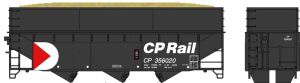 HO 70t Offset Wood Chip Hopper CP Rail #356003