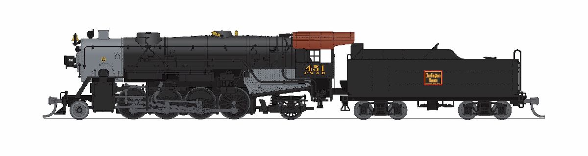 N USRA Heavy Mikado CBQ (FWD) 454 No-Sound / DCC-Ready