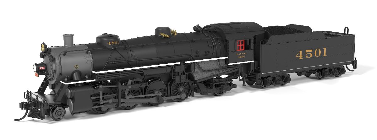 N USRA Light Mikado SOU 4501 Black Boiler P4 Sound/DC/DCC