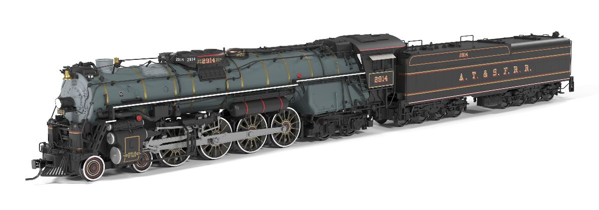 HO ATSF Class 2900 4-8-4 #2914 Ornate 1870's Fantasy Paint D