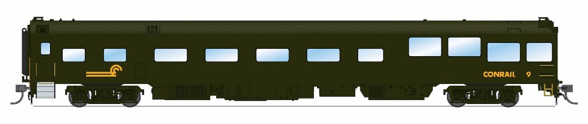 HO CR Track Inspection Car #9 Green & Yellow 1992-1999