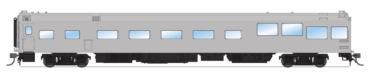 HO CR-Type Track Inspection Car Unlettered Primer Gray