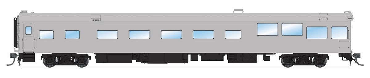 HO CSX-Type Track Inspection Car Unlettered Primer Gray