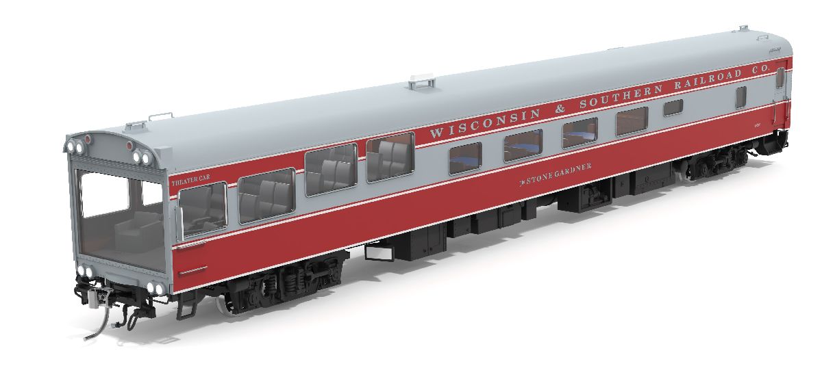 HO WSOR Track Inspection Car Red & Gray