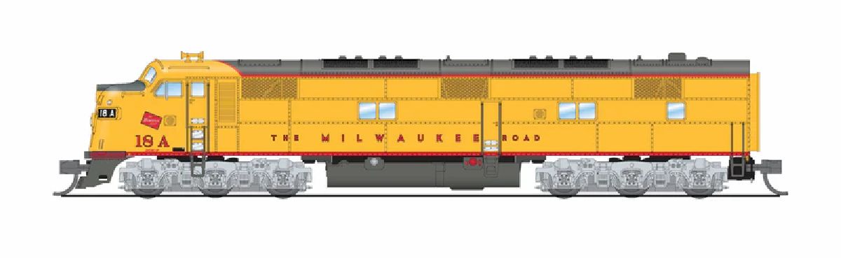 N EMD E7A MILW 18A Yellow & Gray Streamliner Scheme P4 Sound