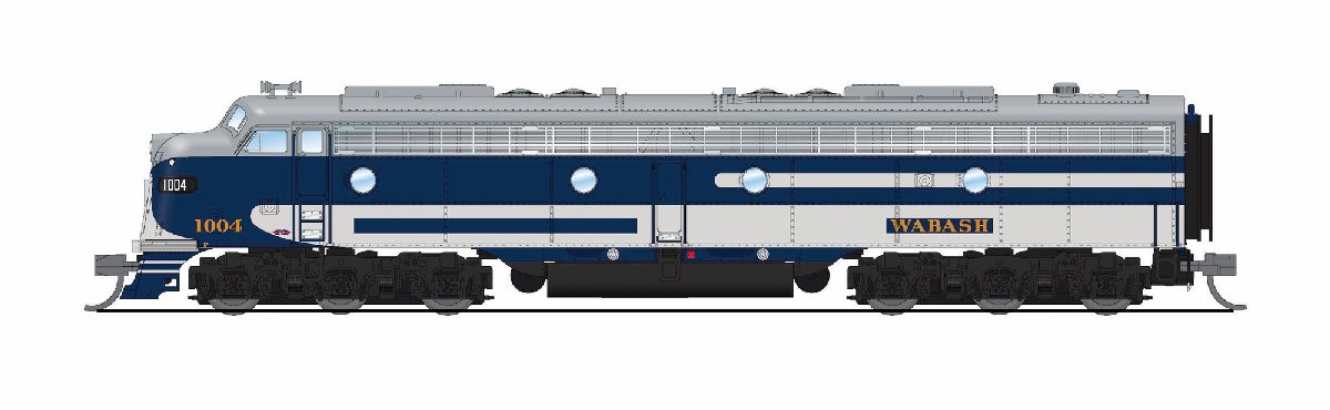 N EMD E8A WAB 1004 Bluebird Paint Scheme No-Sound / DCC-Read