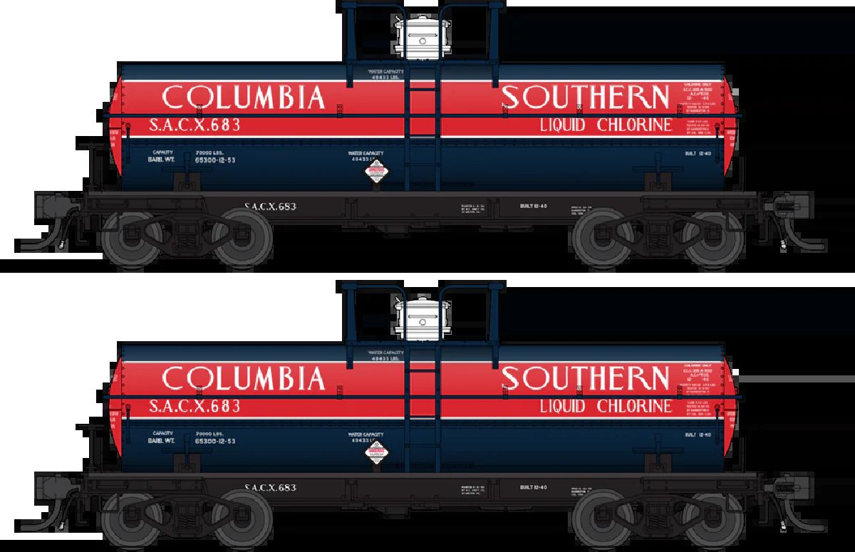 HO 6000 Gallon Tank Columbia SOU Dark Blue & Red 2-pack