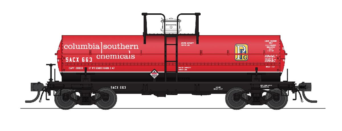 HO 6000 Gallon Tank Columbia SOU Red w/ PPG Logo 2-pack