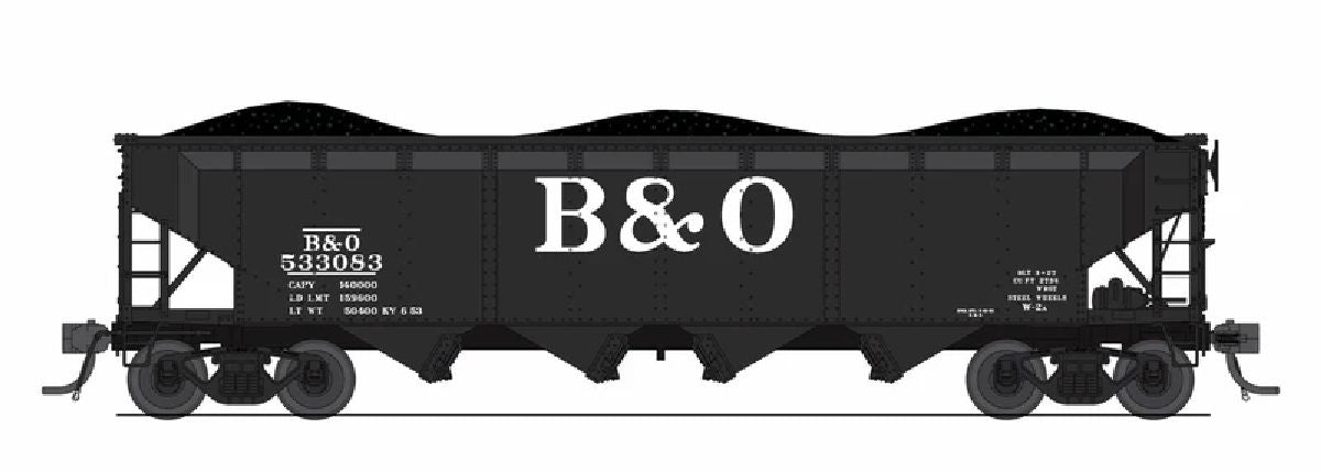 N ARA 70-ton 4-Bay Hopper B&O W2b Big B&O Scheme 6-pack A