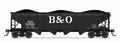 N ARA 70-ton 4-Bay Hopper B&O W2b Big B&O Scheme 6-pack B