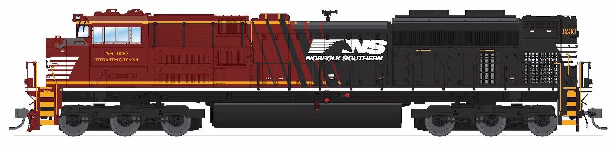 HO EMD SD70ACe NS 1230 Birmingham Office Car Special P4