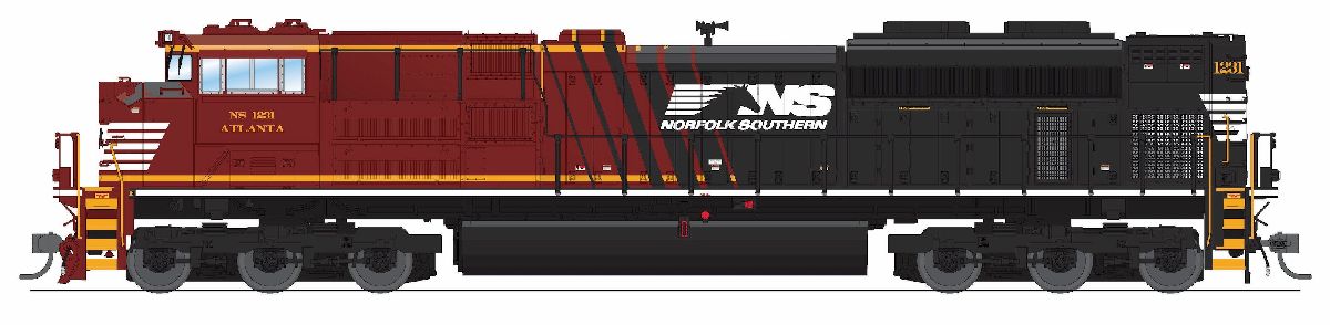 HO EMD SD70ACe NS 1231 Atlanta Office Car Special No-Sound D