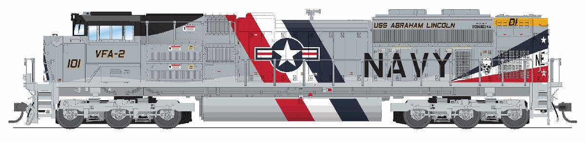 HO EMD SD70ACe US Navy #101 Fantasy Paint P4