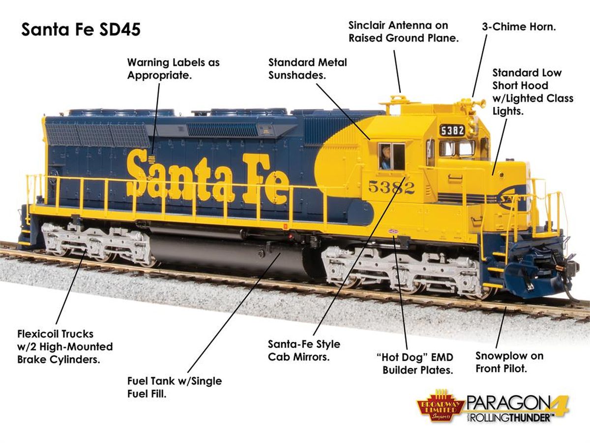 HO P4 SD45 Diesel SF #5398/Yellow BonnetDC/DCC Sound