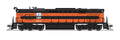 N P4 Alco RSD-15 Diesel B&LE #885/org&blk DC/DCC Sound