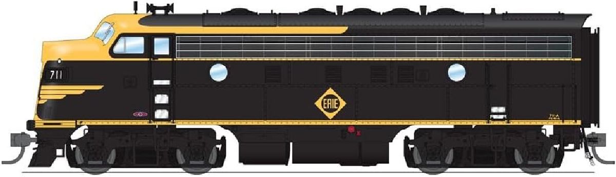 HO P4 F3A Diesel Erie #711D/blk&yel DC/DCC Sound