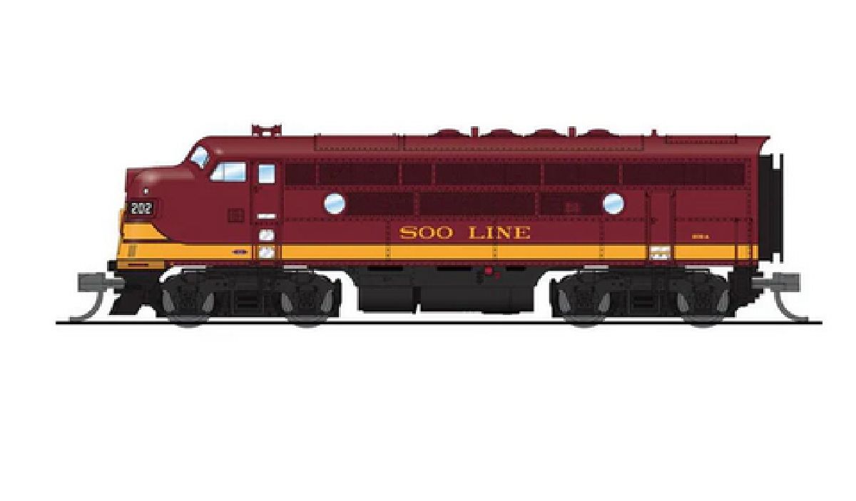 N P4 F3A Diesel Soo #202A/maroon & gold DC/DCC