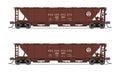 N H32 Covered Hopper 2pk B PRR/Red w/White Circle Keystone