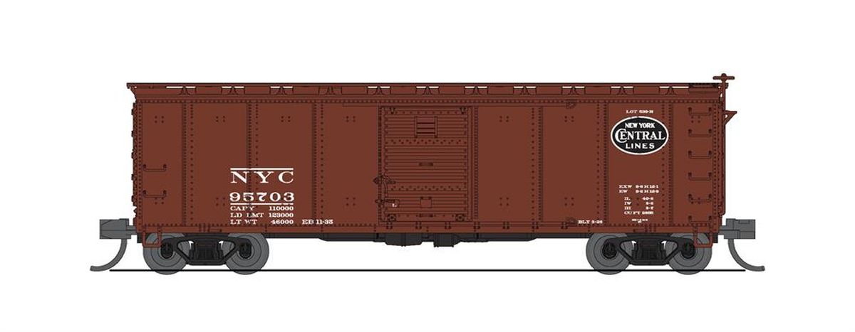 N NYC 40' Steel Boxcar Variety 4pk B/1930's