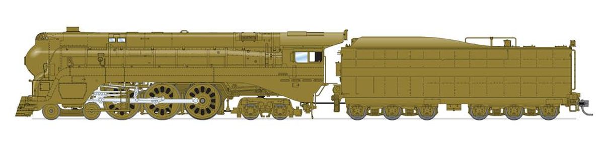 HO HY SF Blue Goose Steam Loco Unlttrd Brass Paint DC/DCC So
