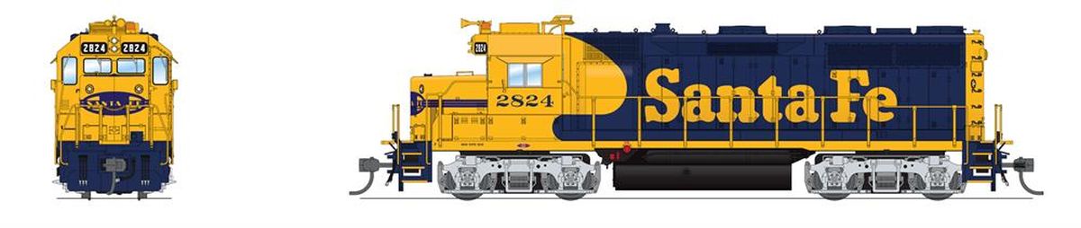HO P4 GP35u Diesel SF #2824/Yellow Bonnet DC/DCC Sound