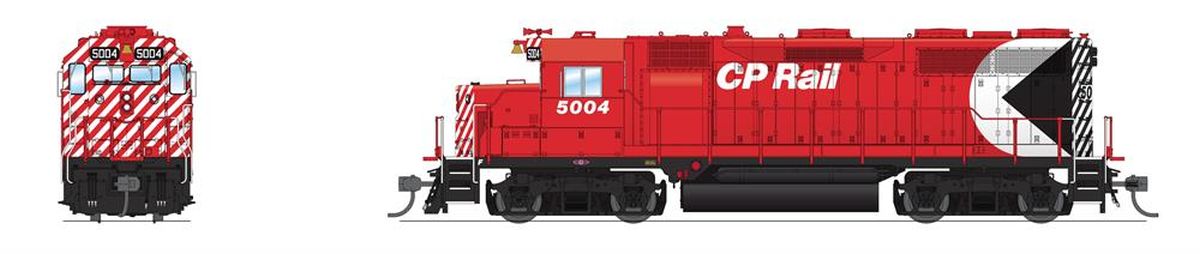 HO P4 GP35 Diesel CP #5004/Red Multimark DC/DCC Sound
