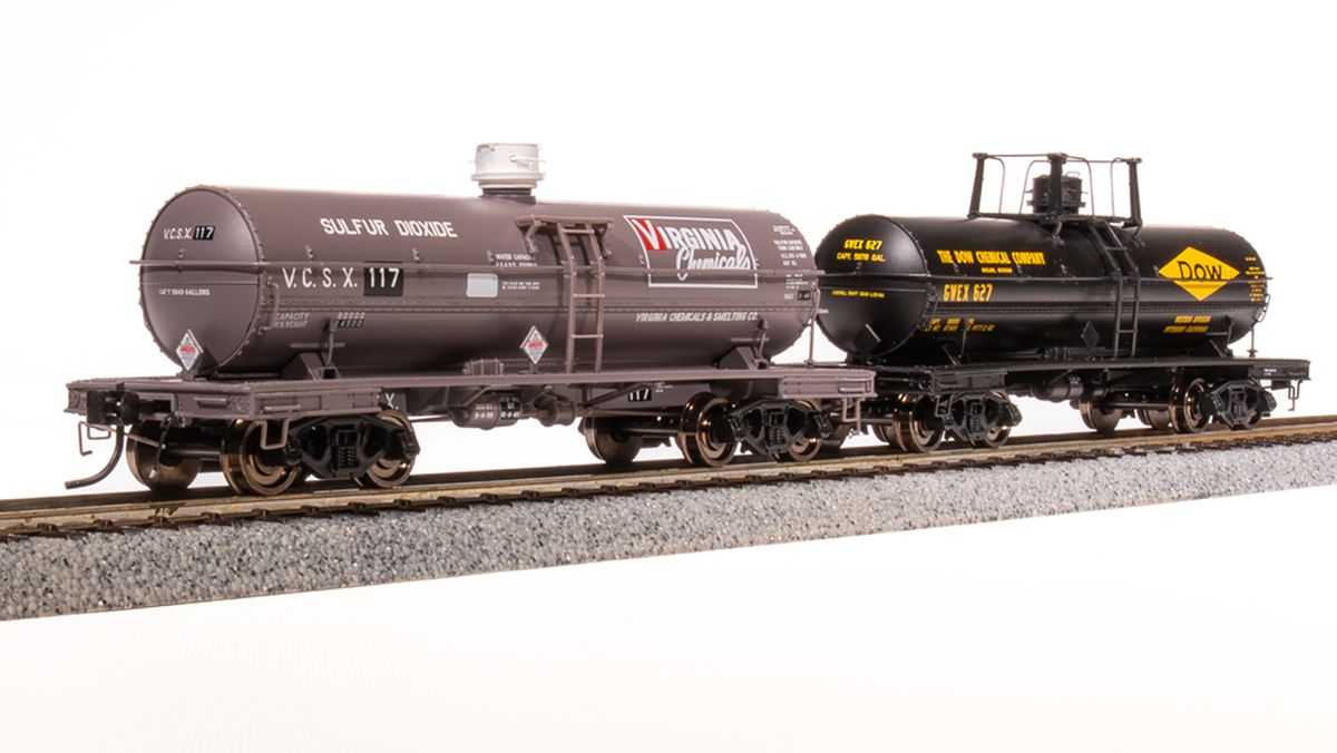 HO 6000g Tank Car 2pk Dow Chemical/Virginia Chemical