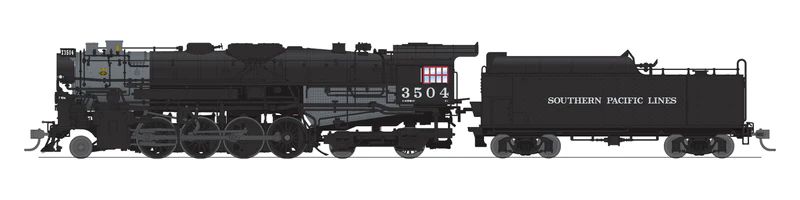 HO SP 2-8-4 Berkshire T1A Steam Loco #3508 DCC Ready