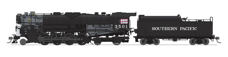 HO SP 2-8-4 Berkshire T1A Steam Loco #3509 DCC Ready