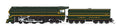 HO HY NH I-5 4-6-4 Steam Loco #1400/Green Fantasy DCC Ready