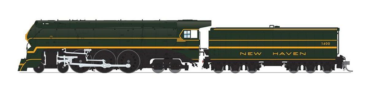 HO HY NH I-5 4-6-4 Steam Loco #1400/Green Fantasy DCC Ready