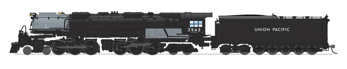N UP 4-6-6-4 Challenger Steam Loco #3954/blk DCC Ready