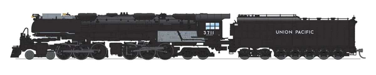 N UP 4-6-6-4 Challenger Steam Loco #3714/blk DCC Ready