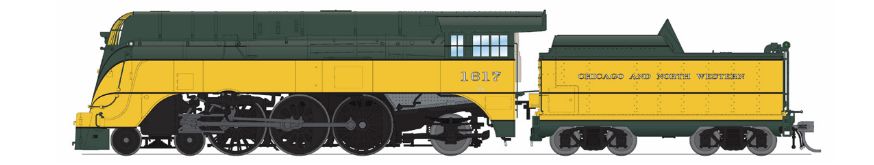 HO HY C&NW 4-6-2 Yellow Jacket #1620/1942 Scheme DCC Ready