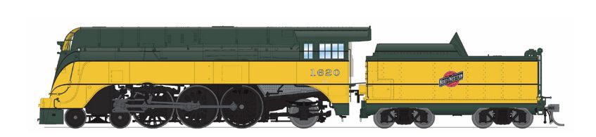 HO HY C&NW 4-6-2 Yellow Jacket #1617/1944 Scheme DCC Ready