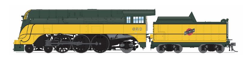HO HY C&NW 4-6-2 Yellow Jacket #620/1952 Scheme DC/DCC Sound