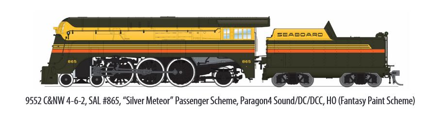 HO HY SAL 4-6-2 Silver Meteor #865/Psg.Scheme DC/DCC Sound