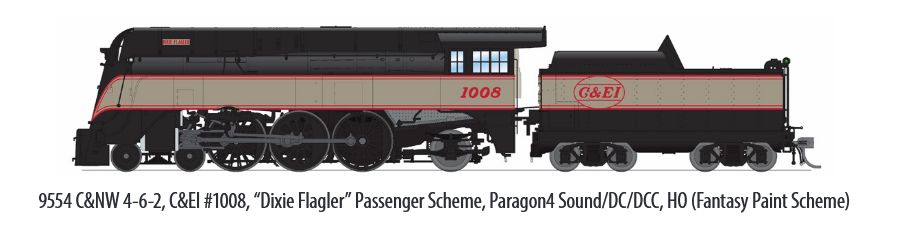 HO HY C&EI Dixie Flagler #1008/Psg.Scheme DC/DCC Sound