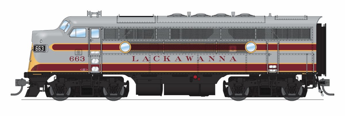 HO P4 F3A DLW #664/As Appears Today DCC-Ready