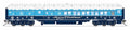 HO Blue & White Holiday-themed Baggage-Combine Car  HO Scale